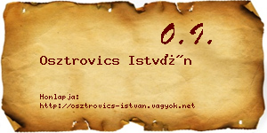 Osztrovics István névjegykártya